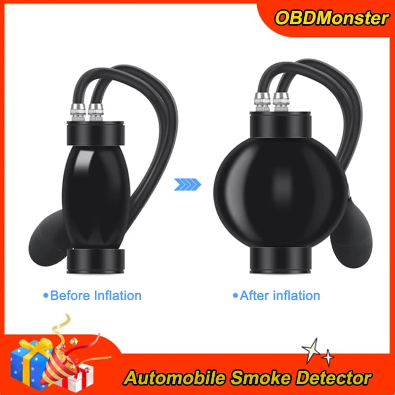 Adattatore universale per aspirazione con guarnizione rapida per fumo Rilevatore di perdite di fumo Strumento diagnostico per auto con airbag gonfiabile generale per vescica
