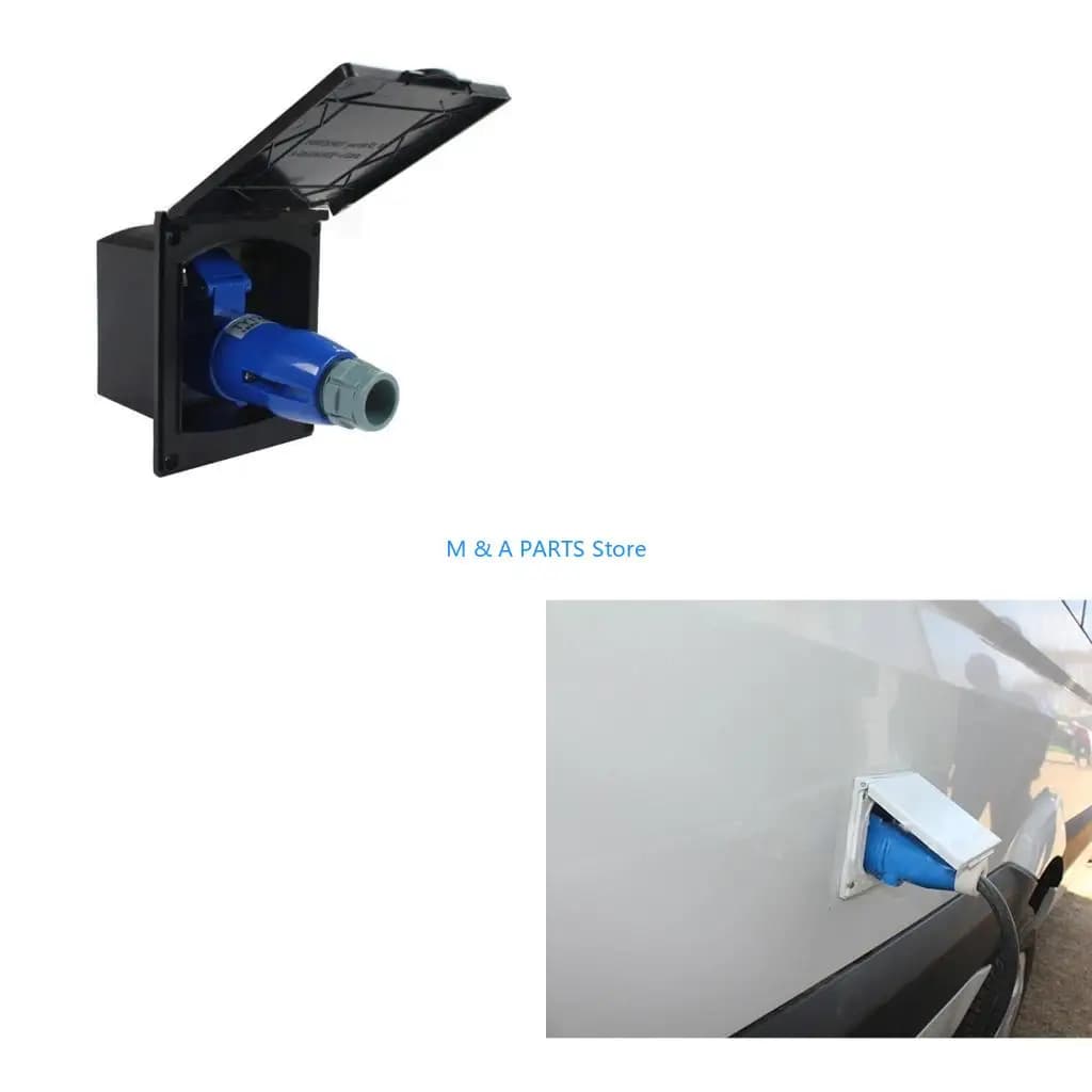 U1JF 16A Flush Inlet Socket for RV Motorhome Waterproof Plug Socket Power Outlet