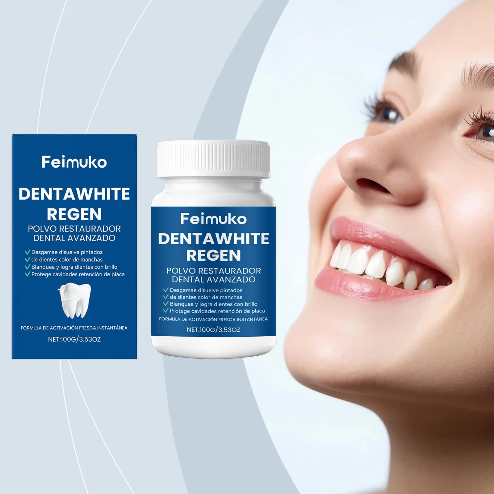 Polvere sbiancante per denti Sbiancamento naturale Pulizia profonda Rimozione Macchie di placca dentale Alito fresco Smalto Cura Dentifricio quotidiano