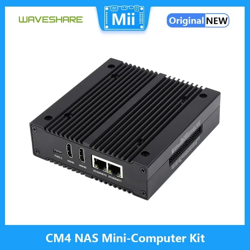 Multifunctional minicomputer WS NAS designed for Raspberry Pi Compute Module 4 (NON included) Network storage, metal case