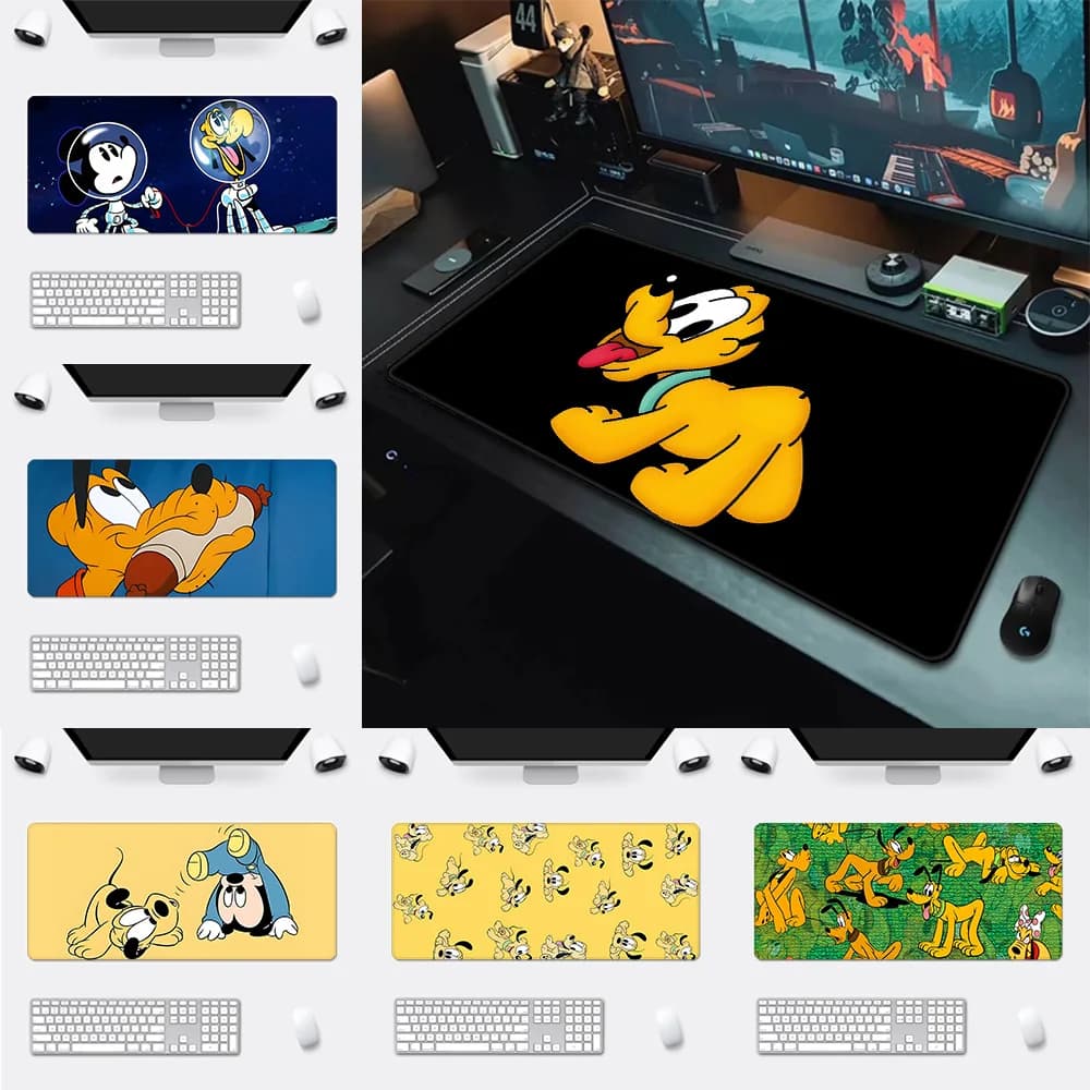 Topolino Pluto Mousepad HD Printing Computer Gamers bordo di bloccaggio tappetino per Mouse antiscivolo tastiera muslimex PC Desk Pad