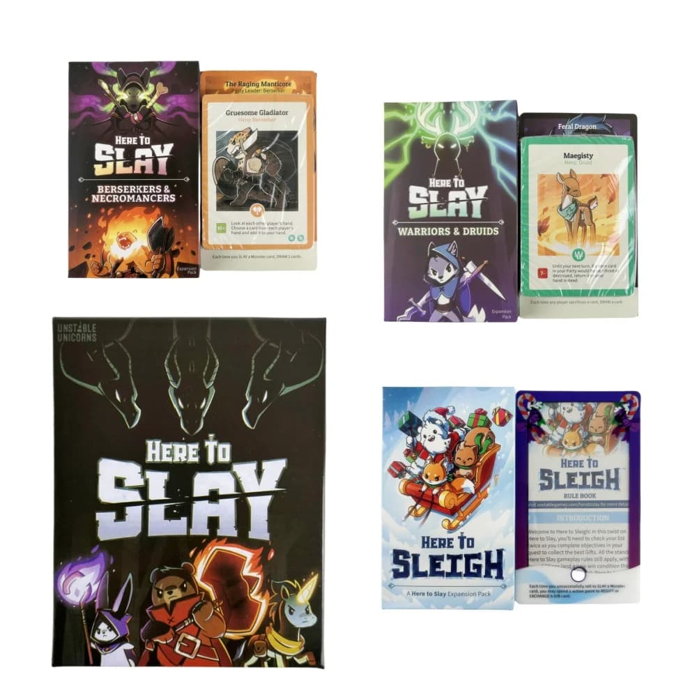 Here to Slay Versione inglese del gioco di carte Regalo giocattolo per il tempo libero per feste di riunione di famiglia