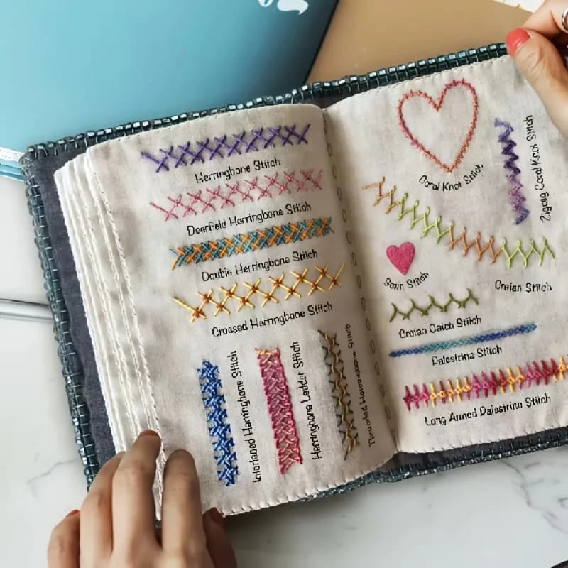 1 set di libri da ricamo, libri da ricamo, libri da punto fai da te, libri da ricamo, libri da ricamo, libri da ricamo, ricamo