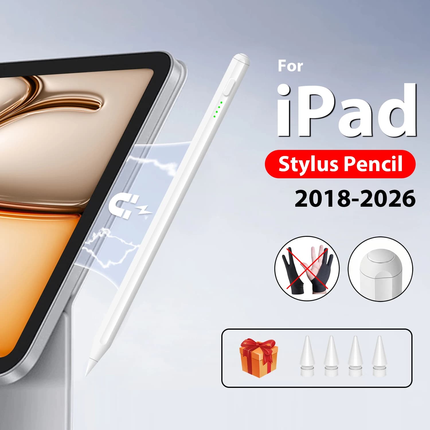 For Apple Pencil Stylus For iPad Air 11th M4 5 4 Pro 11 13 12.9 M5 M3 M2 Pens A16 10 9 8 10th 9th Generation Mini 7 6 Touch Pen