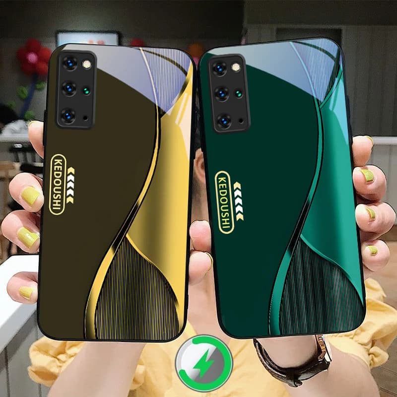 Double red and purple For Samsung S 25 S26 S20Ultra S21 Pro S22 Plus S23 FE S24 Ultra S25 Edge For Magsafe Glass Phone Case