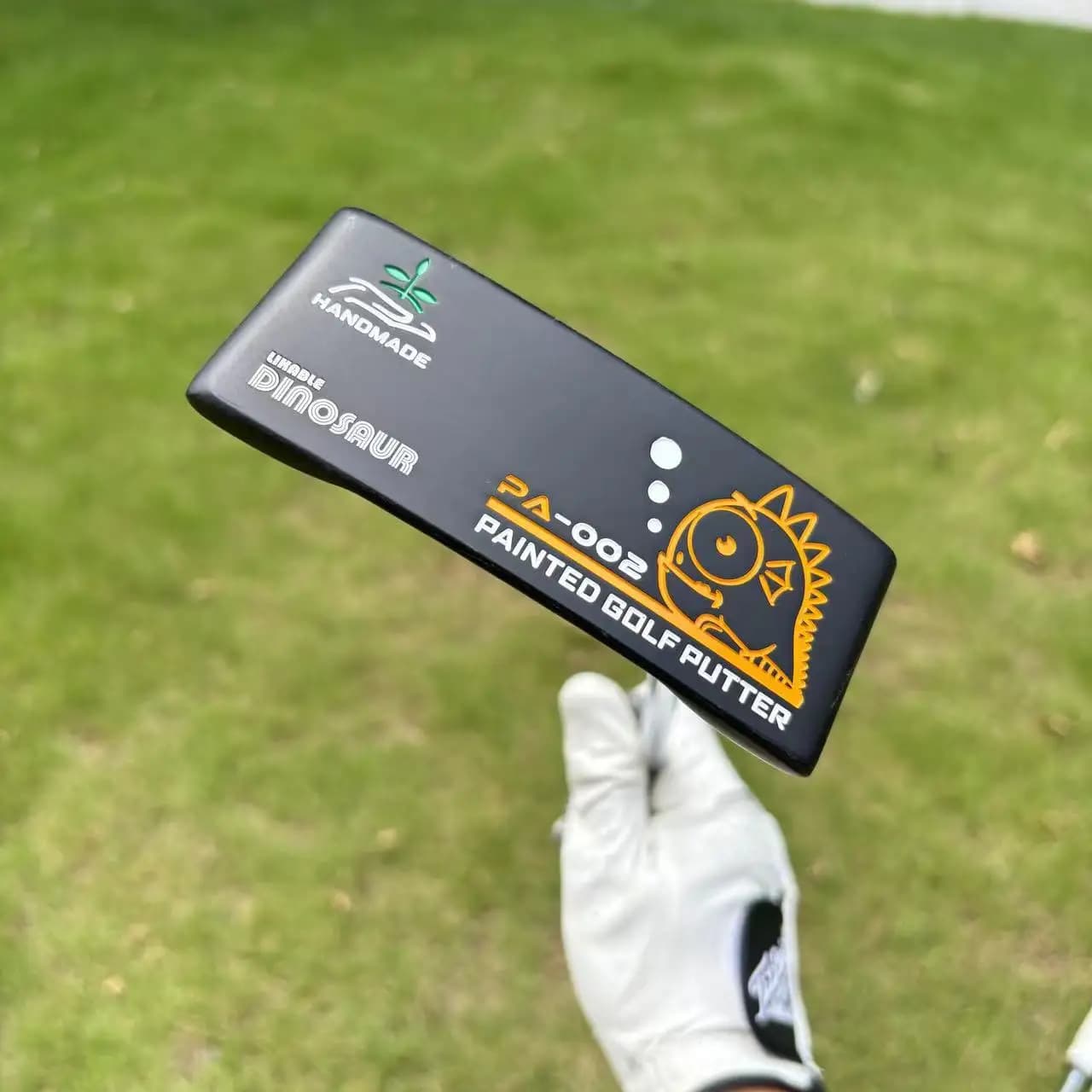 PA 002 Putter da golf premium per destrimani - Testa in lega di zinco da 34/35", impugnatura in pelle PU, albero rigido con albero a S