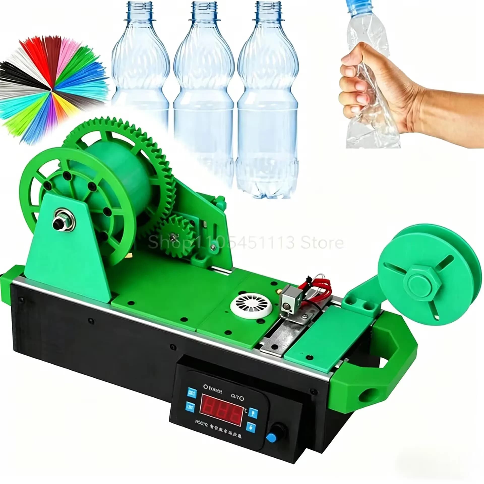 PET Bottle to 3D Printing Filament Machine Desktop Extruder 1.8mm for PLA ABS Plastic Silk Making Recycler