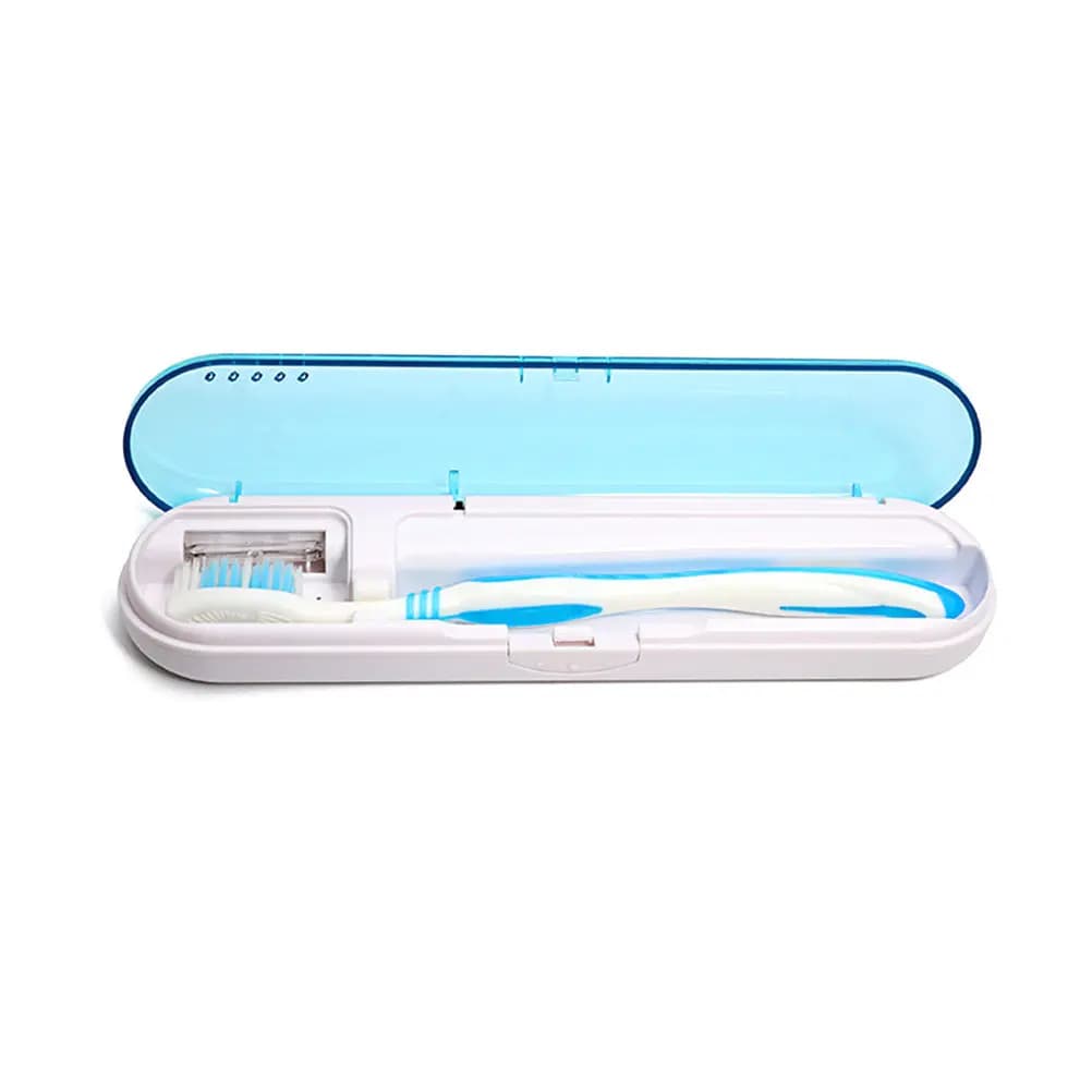 Sterilizzatore Portatile UV Blu per Spazzolino Elettrico Wireless, Supporto da Viaggio Facile e Durevole, Alimentato a Batteria