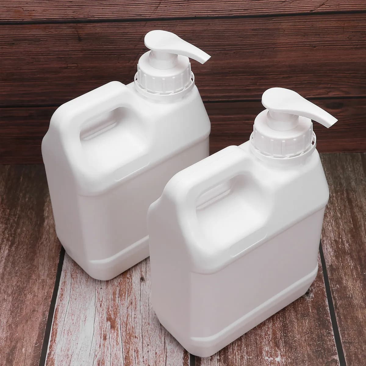 2 flaconi quadrati con pompa a pressione, dispenser ricaricabile, contenitore da viaggio per shampoo, sapone, lozione, bottiglia vuota in plastica per liquidi
