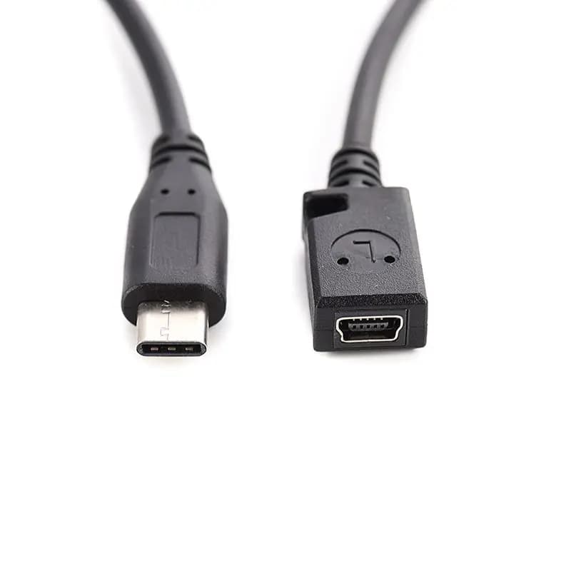 Cavo Adattatore USB 3.1 da 25cm, da Type-C Maschio a Mini 5Pin/Micro 5Pin Femmina, per Ricarica e Trasferimento Dati