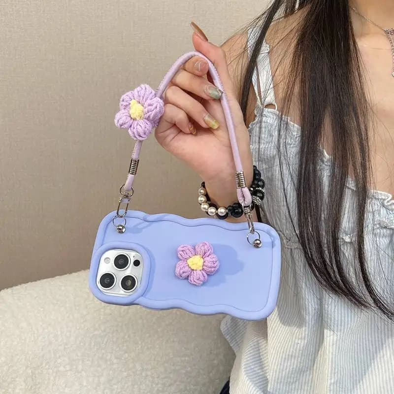 Furry Flowers Rope Candy Wave Phone Case For Xiaomi Redmi Note 7 8 9 10 11 12 13 14 Pro Plus 4G 5G 9S 10S 11S 12S 14S Soft Cover