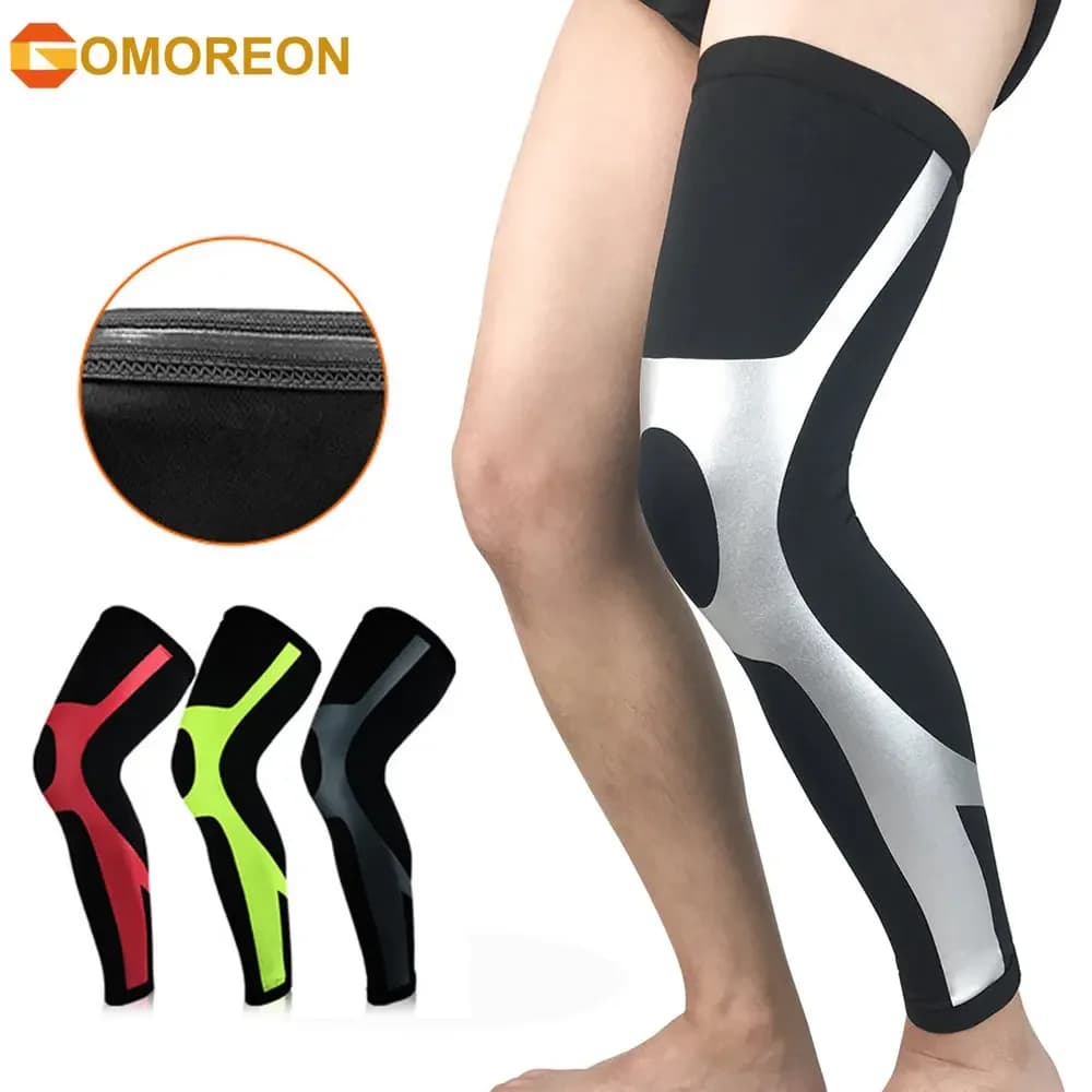 1 Pezzo di Manicotto Compressivo Sportivo per Gamba, Supporto per Ginocchio per Ciclismo, Corsa, Basket, Calcio, Pallavolo