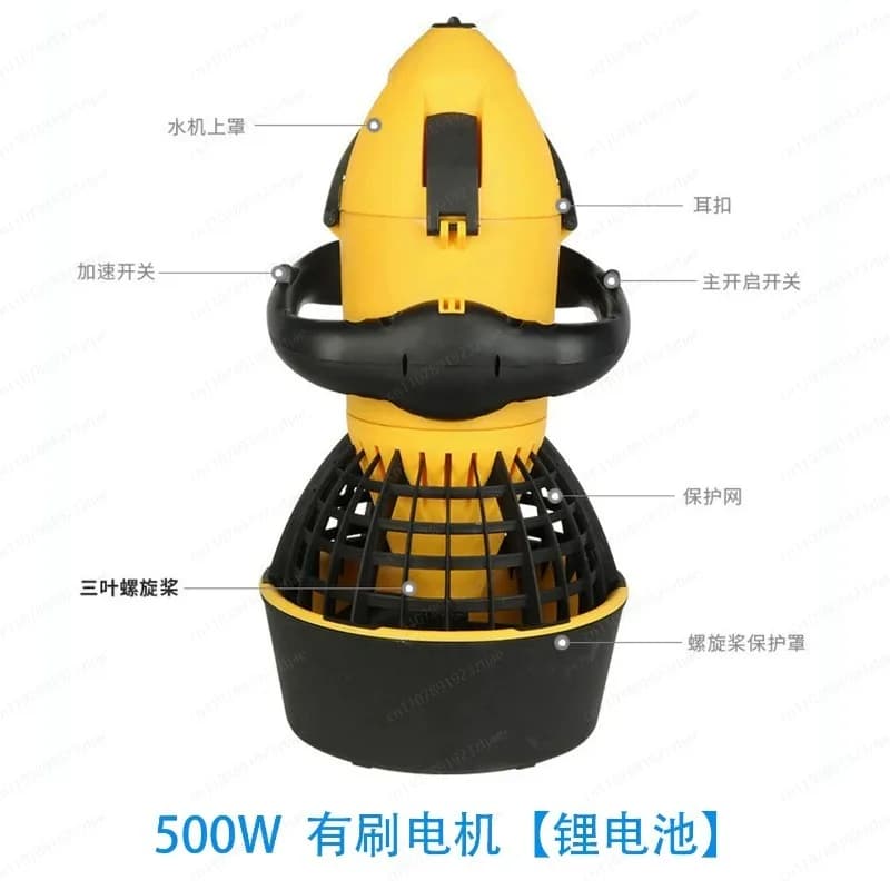 Electric Underwater Scooter, Powerful Water Propeller for Free Diving, Snorkeling, Swimming & Outdoor Sea Sports
