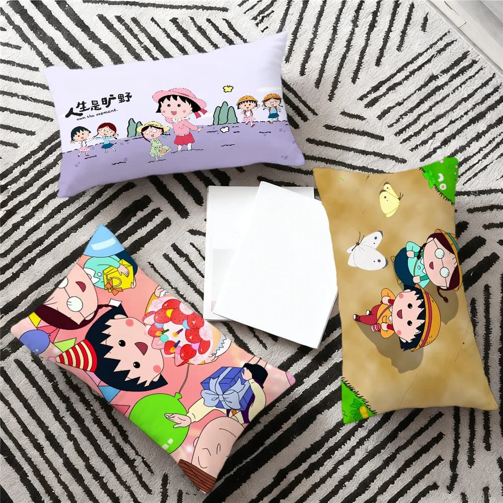 Chibi M-maruko-anime chan-n cushion cover Rectangle Pillow Cover Home Sofa living Room Dorm bedside hogar Pillowcase party gift