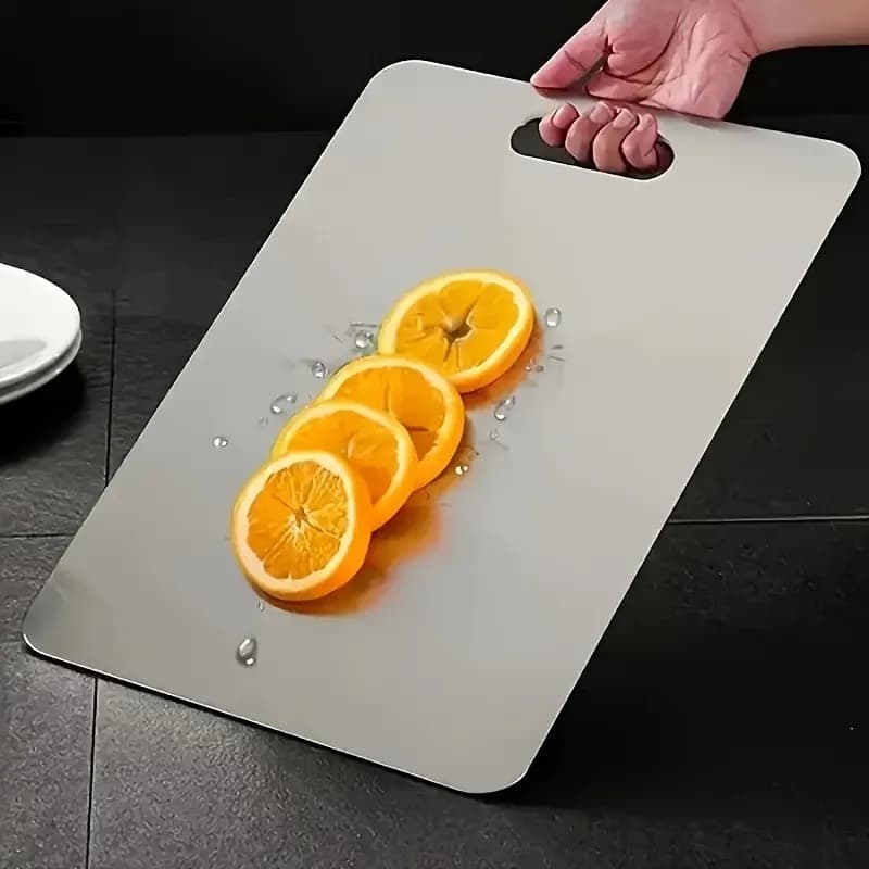 316 Stainless Steel Panel and Chopping Board Kitchen Household Thickened Double Sided Cutting Board Block Kneading Dough Board