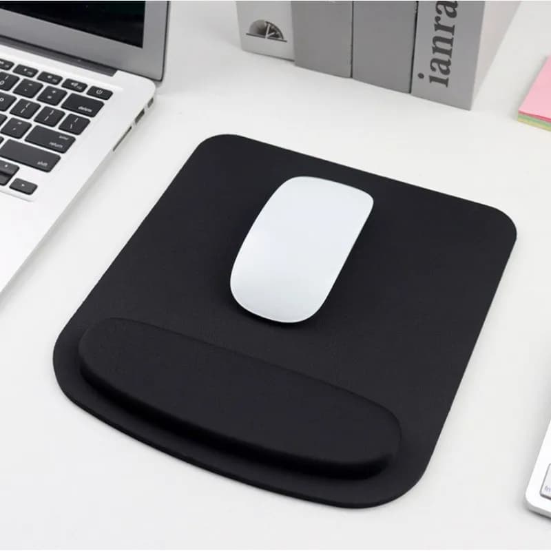 Tappetino per mouse ergonomico con supporto per il polso, base antiscivolo in PU, tappetino per mouse traspirante e confortevole per lavoro e gaming