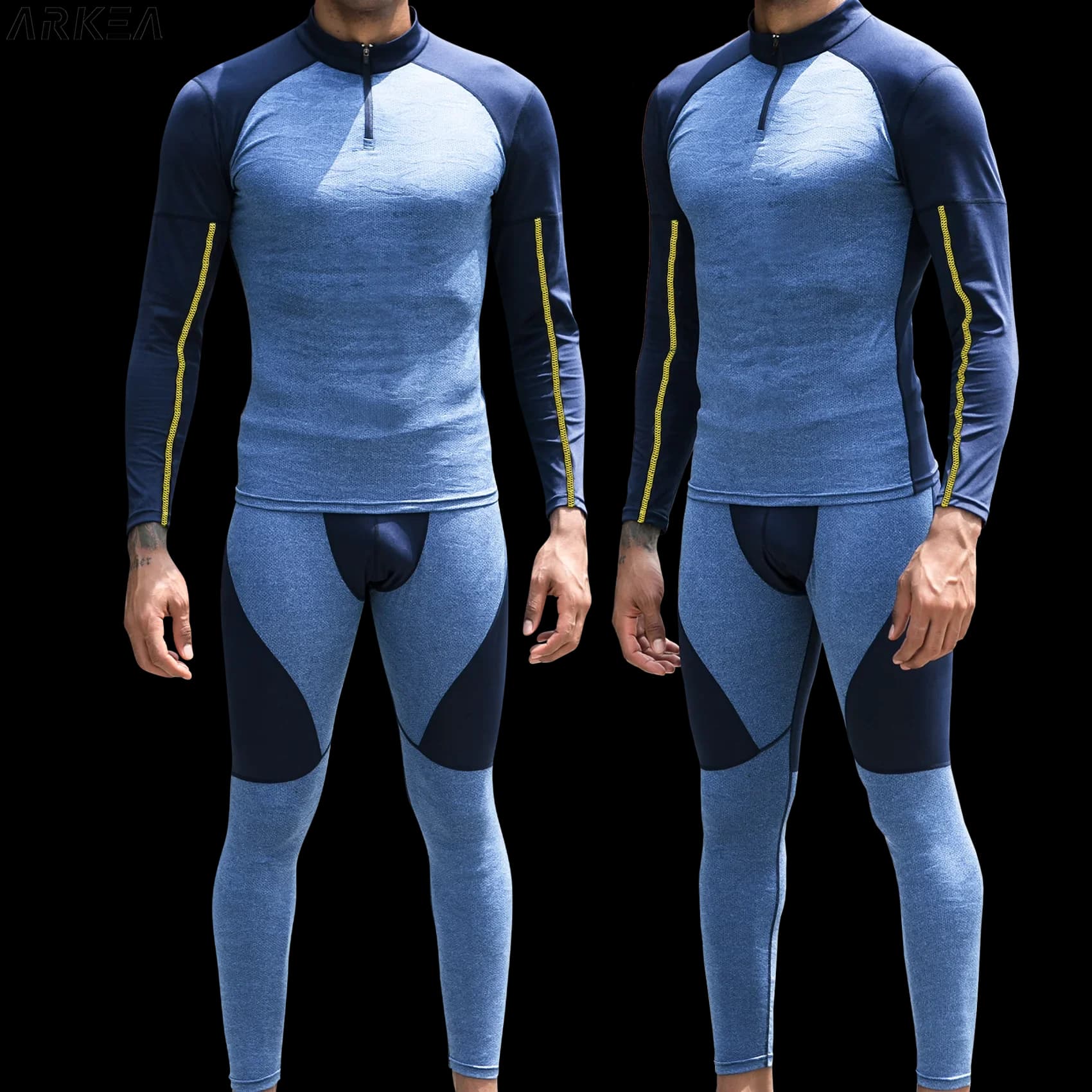 Men's Running Set T-shirt Compression Pants Sport Long sleeves T-shirt Fitness Gym Leggings Clothing Suit tight .05.
