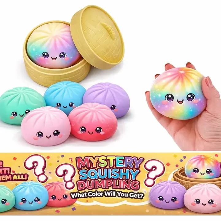 # # @Soft Maltose Dumpling Squishy: Giocattolo Morbido Trasparente Colorato, Palla Antistress ASMR, Giocattolo Sensoriale per Bambini e Adulti