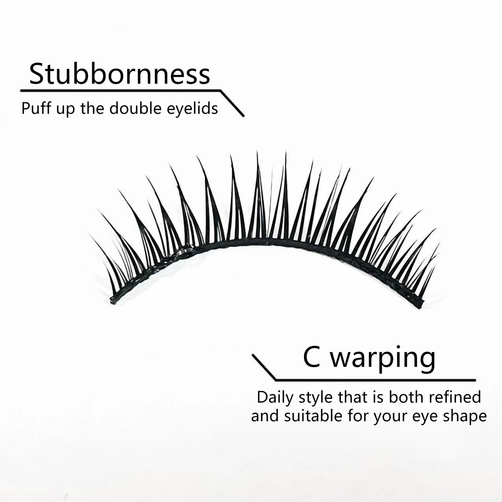 Korean fake full striped, natural and voluminous, for woman, ideal for performance on stage