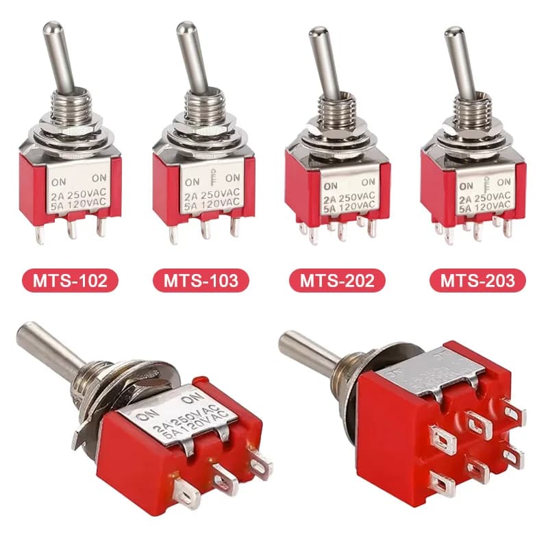 10 Pz Micro ON-OFF-ON 3 Pin 6mm Miniature Switch 6A Miniature Switch Mini Power Button Switch Waterproof Tap