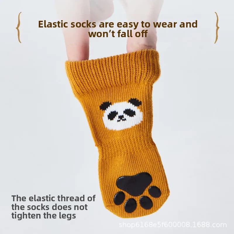 New dog socks, comfortable for outdoor walks, with anti-slip points, wear-resistant, anti-slip, Velcro closure