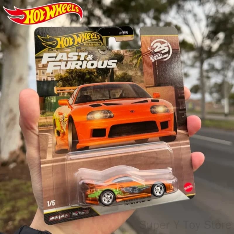 New Hot Wheels Premium Hnw46 Toyota Supra Chase Car Fast And Furious Batch R Series 1 64 Scale Real Riders Collectible Vehicle