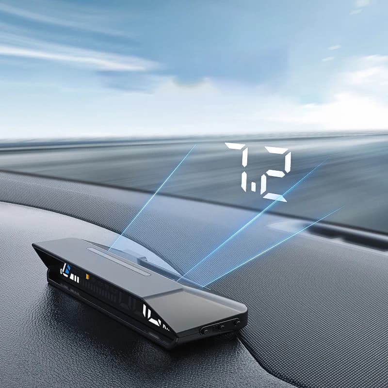 Tachimetro per auto a doppio schermo HUD digitale ODB tachimetro di guida proiettore per parabrezza tensione Head Up Display per veicoli camion