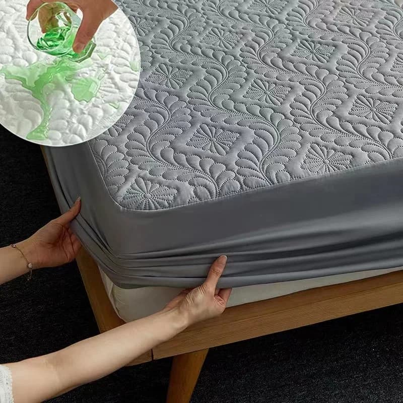 1 lenzuola impermeabili per copriletto lenzuolo trapuntato con lenzuola elastiche multi-dimensione per la protezione del materasso del letto