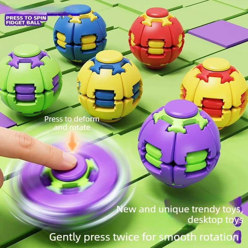 3D Gear Ball Fidget Toy Spiral Stress Relief Sensory Toy for Kids & Adults Anxiety Relief Christmas Birthday Party Gift