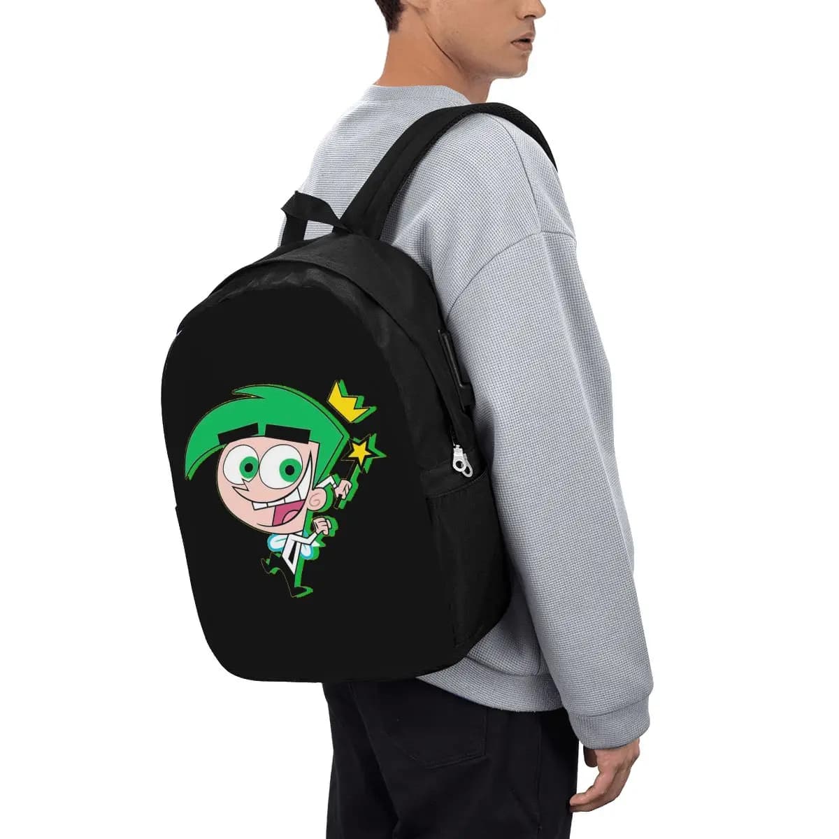 Fairly Oddparents Cosmo Zaino da viaggio per notebook, borsa per computer, borsa da scuola per studenti universitari, borse a tracolla per laptop per uomo e donna
