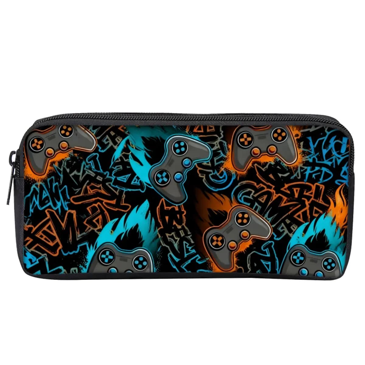 Astuccio per matite a strato singolo con stampa controller di gioco per ragazzi/ragazze, i migliori regali, astuccio 2D a cartone animato per la scuola, per bambini