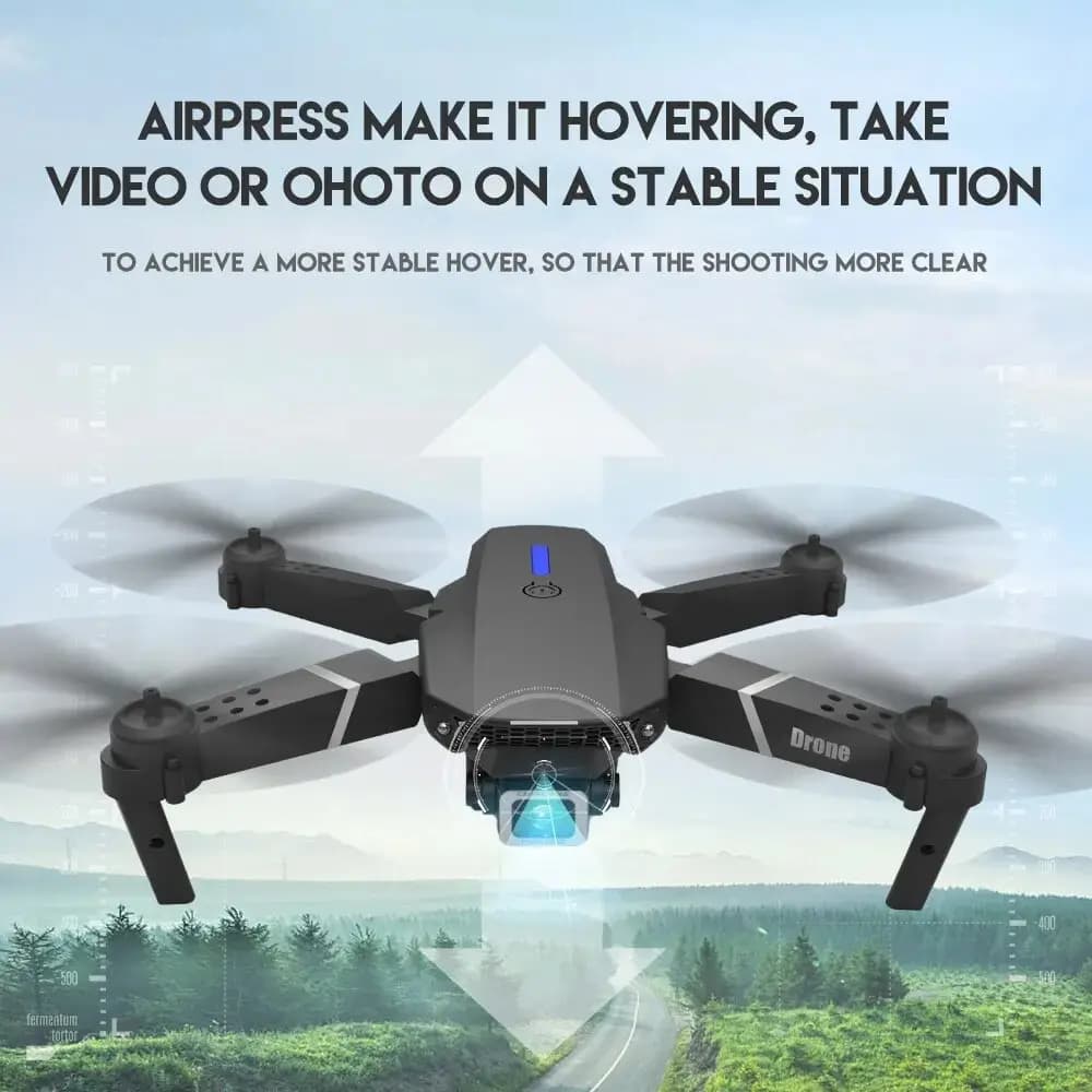 Giocattolo regalo con tenuta in altezza 2024 E88Pro RC Drone 4K 1080P Telecamera HD grandangolare Elicottero pieghevole WIFI FPV