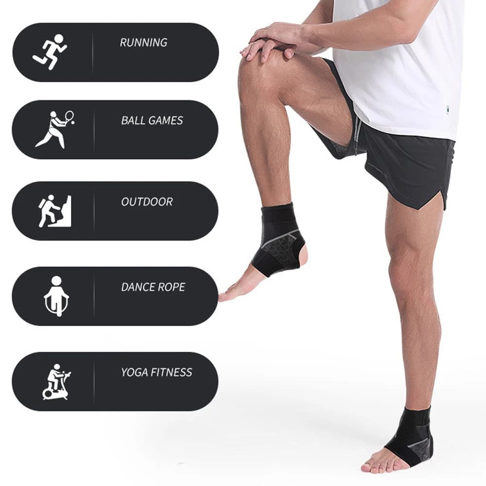 Supporto per Caviglia 1/2 Pezzi per Uomo e Donna, Fascia Compressiva Regolabile per Caviglie Distorte, Recupero da Infortuni