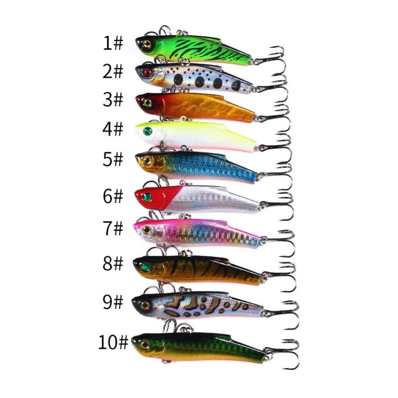 Artificial bait Luya VIB for All Aquatic Roads with Sound Beads and Inclined Mouth - Fishing Equipment Set for an Improved Cap Experience