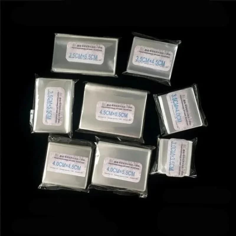 Supporto per maniche Collezione Protezione Borsa OPP Borsa per timbri Porta timbri 8 diverse dimensioni Timbro piccolo comunemente usato Classico