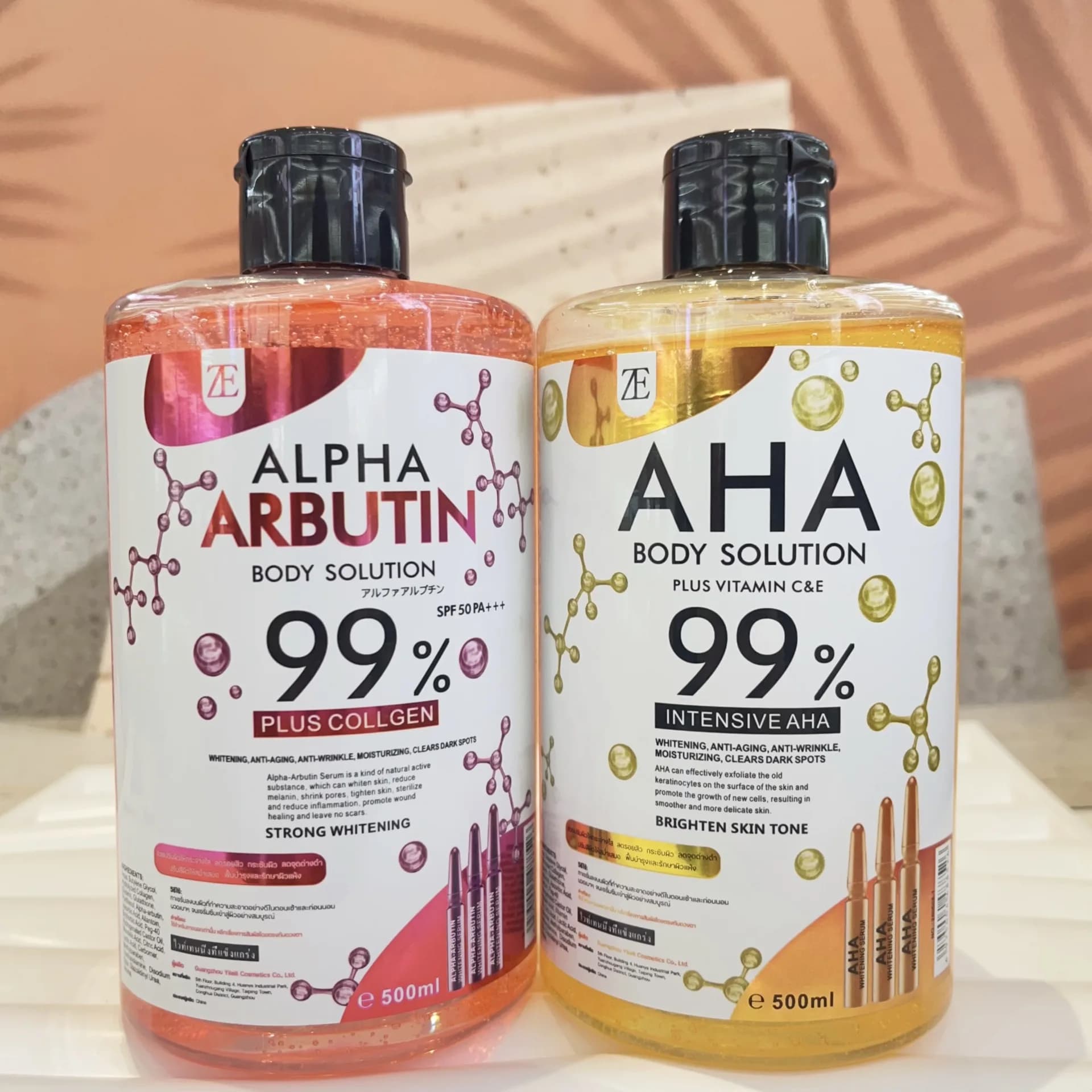 500ml AHA Serum for body and face Water moisturizing and smoothing Face skin Arbutin Water essence for body