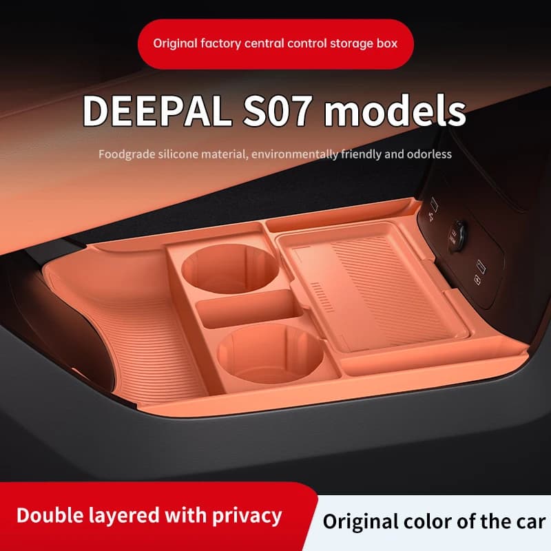 2026 Per DEEPAL S07 Console centrale in silicone sotto la scatola di immagazzinaggio Organizzatore di controllo centrale Zerbino Interni auto