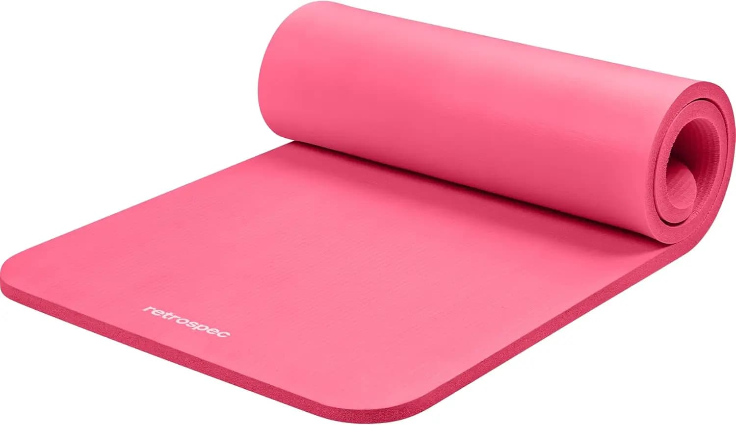 Tappetino Yoga Spesso 2,5 cm con Cinghia in Nylon, Tappetino Antiscivolo per Esercizi di Yoga, Pilates, Stretching e Fitness a Casa
