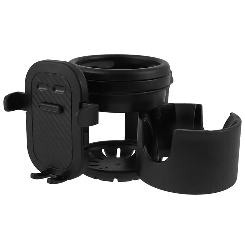 【PRICE-DROP!】Supporto universale per bottiglia d'acqua per passeggino 360 ° Supporto per telefono girevole Seggiolino auto per bambini a doppio foro Org