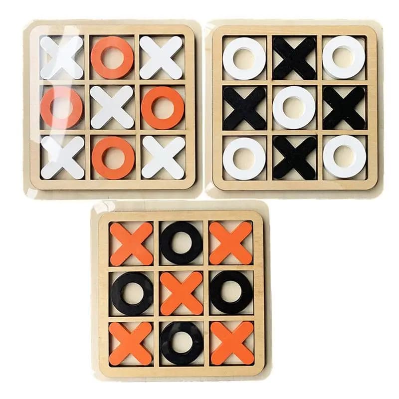 Gioco XO per bambini Tic Tac Giocattoli Gioco da tavolo Tavolo XO in legno Giochi da tavolo Giochi divertenti Strategia educativa Puzzle cerebrale Giocattolo interattivo
