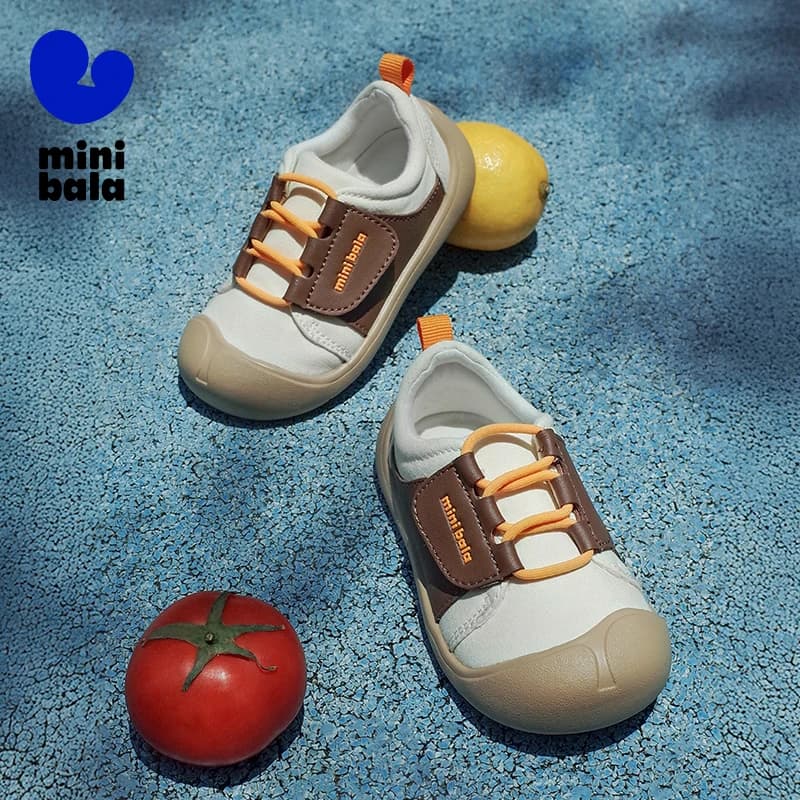 Mini scarpe di tela Balabala per bambini, leggere, traspiranti, con suola morbida, per ragazzi e ragazze, con cinturino in velcro