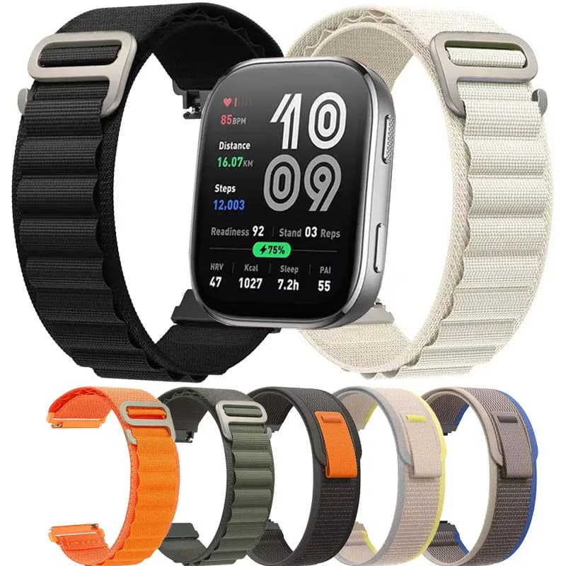 Cinturino in nylon Trail per Amazfit Bip 6 5 Bip6 Smart Watch Quick 22mm Apline Cinturino sportivo traspirante per accessori Amazfit Bip6