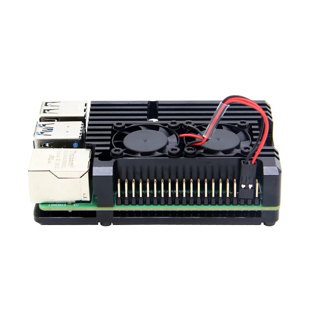 Raspberry PI 4B Metal Case Aluminum Alloy Case With Dual Fan Efficient Heat Dissipation Protective Case 3B Model Optional