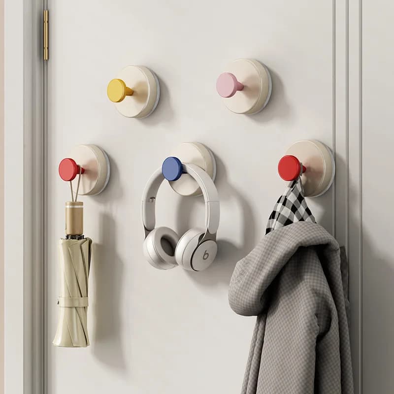 3PCS Pieghevole Ventosa Gancio Chiave di Vuoto Vestiti Borsa Ventose Gancio Gancio Cucina Bagno Accappatoio Cappotto Asciugamano Gancio Organizzatore