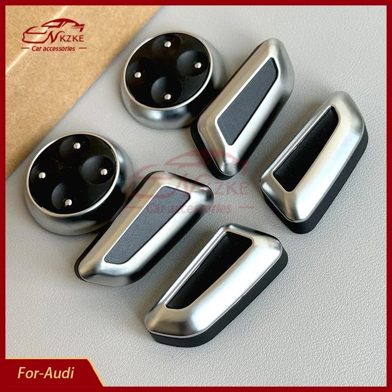 Beler 6 pcs plastic car seat control button Trim suitable for Audi A4 Q5 A5 A6 A7 Q3 Q7 2013