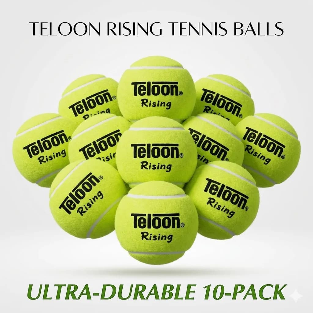 5/10 Palline da Tennis Teloon con Ottimo Rimbalzo per Giocatori Avanzati, Competizioni Amatoriali, Allenamento e Pratica