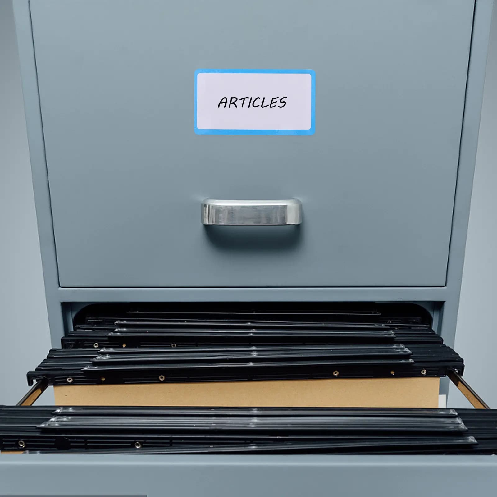 12 etichette magnetiche cancellabili a secco, in carta patinata blu, per ufficio, aula, cartelle e armadietti