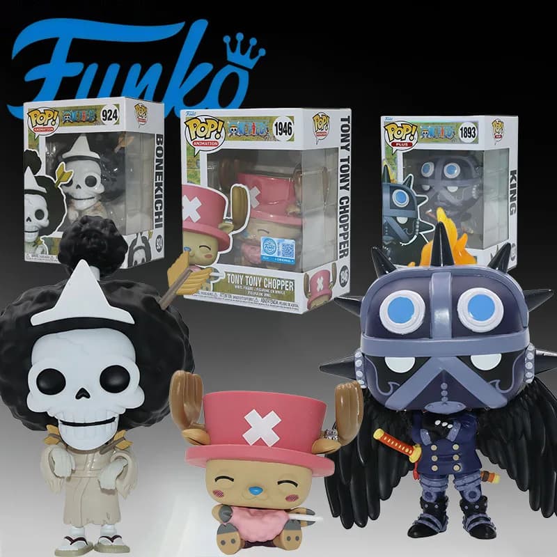 FUNKO POP Original One Piece, Brooke, Joba, Ashes Action Figure Anime, Giocattoli per Ragazzi, Regalo di Natale, Modelli da Collezione, Ornamenti