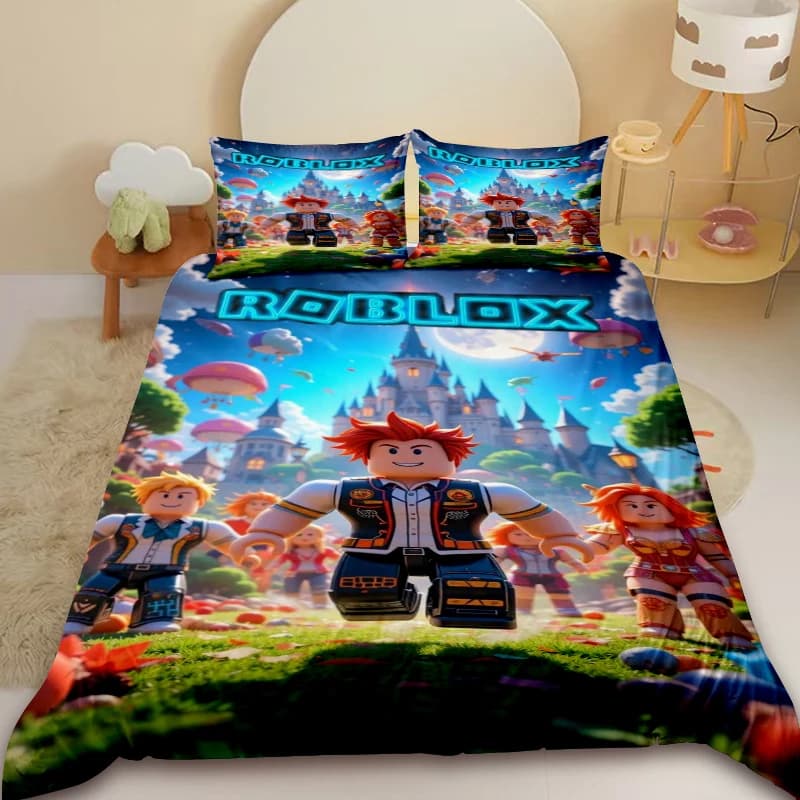 3 Pieces Roblox, Children's Bed Linen Set, Soft Soul Cover, Bedroom Decoration, Birthday Gift