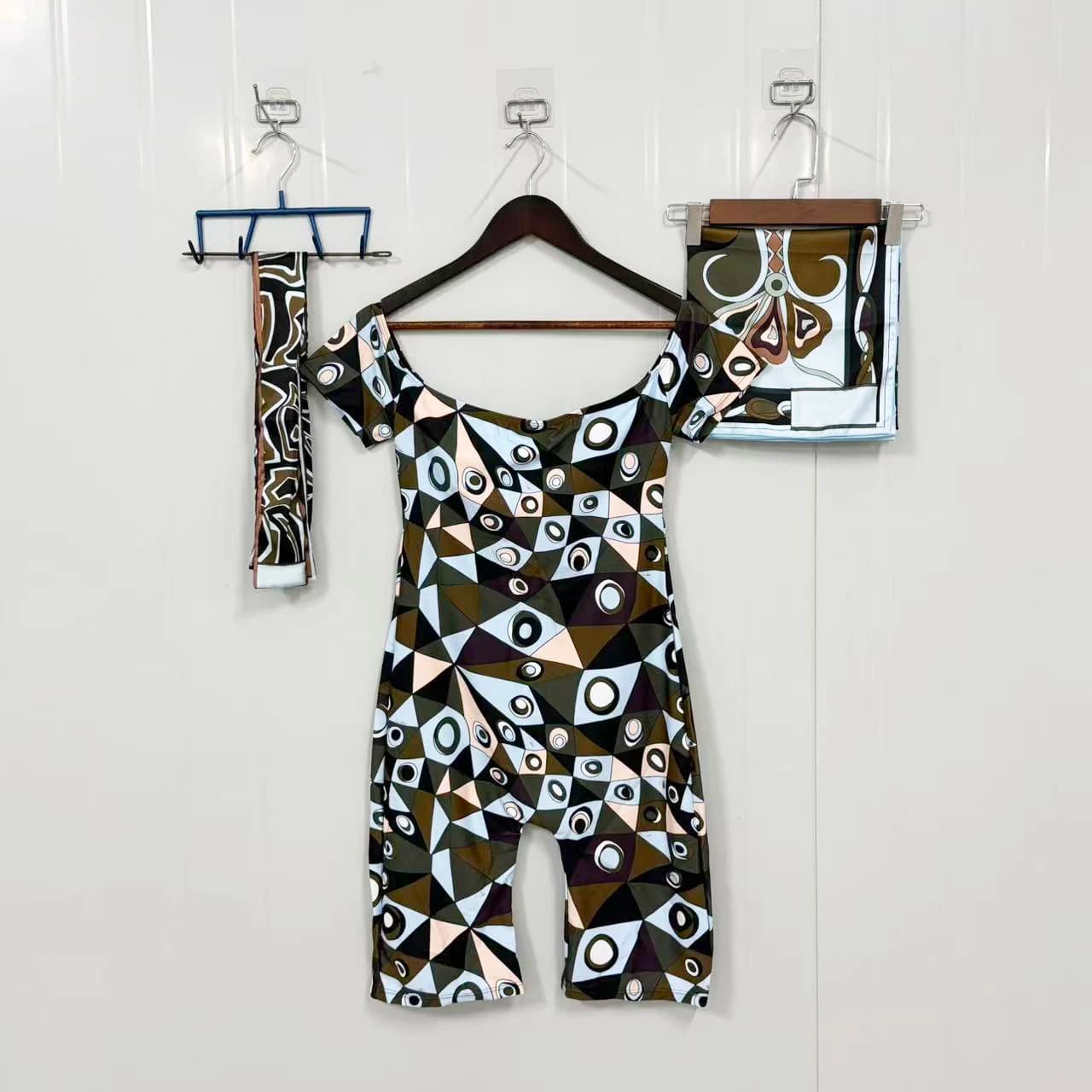Classic Women's Color Block Rompers with Designer Signature Letter Logo Jumpsuits Luxury Design Women's Playsuits Swimwear